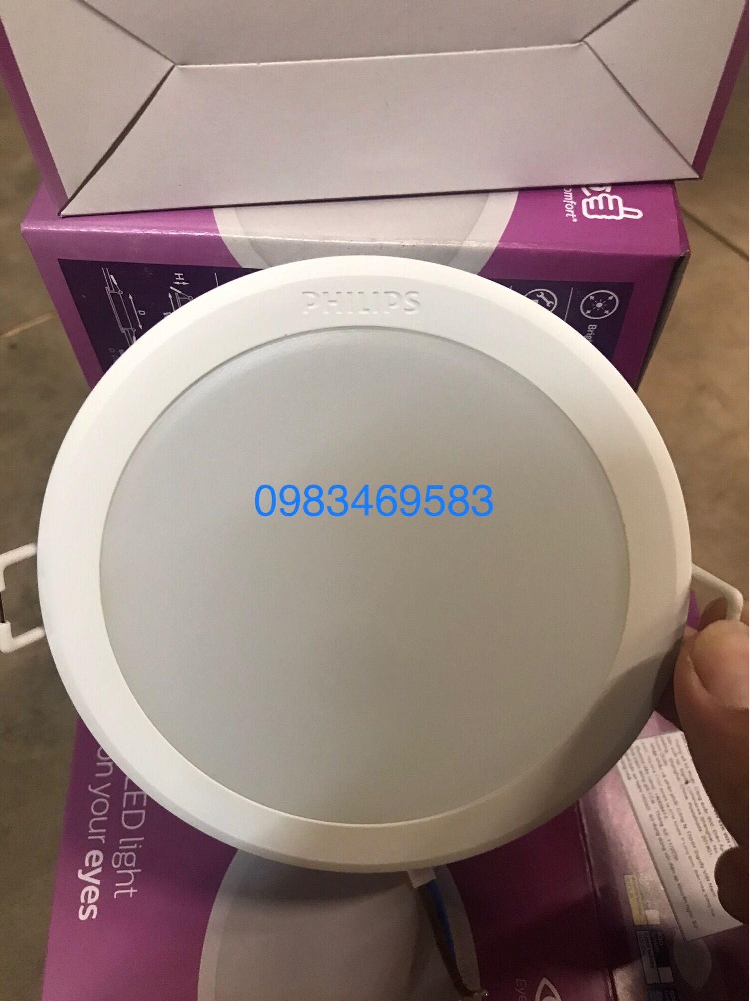 Đèn Led âm Trần 9W D105 59449 philips