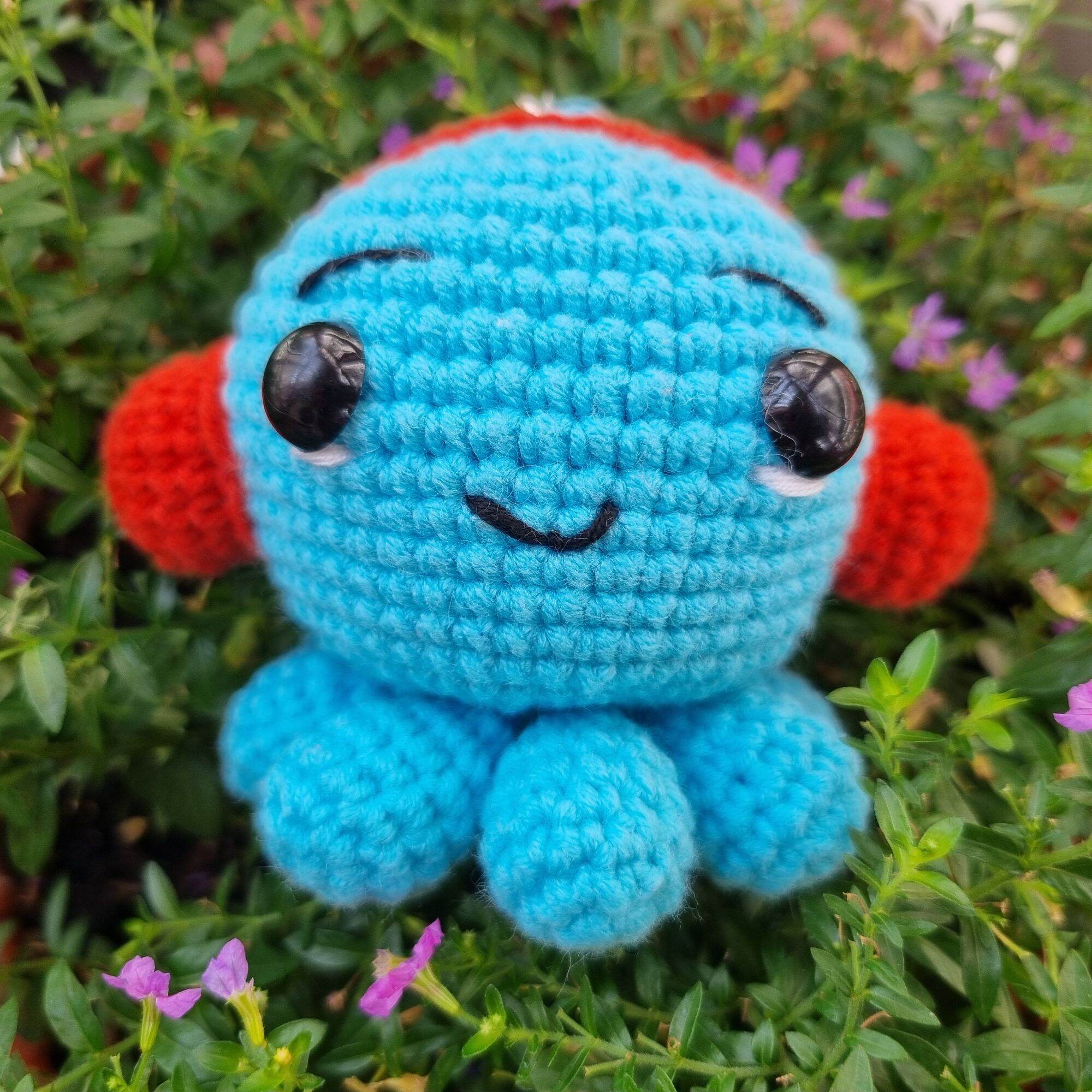Móc khóa handmade bạch tuộc len size lớn