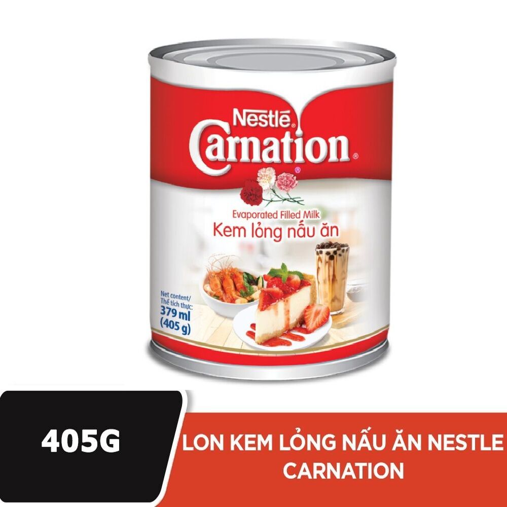Sữa kem lỏng nấu ăn làm kem Nestle Carnation 405gr lon