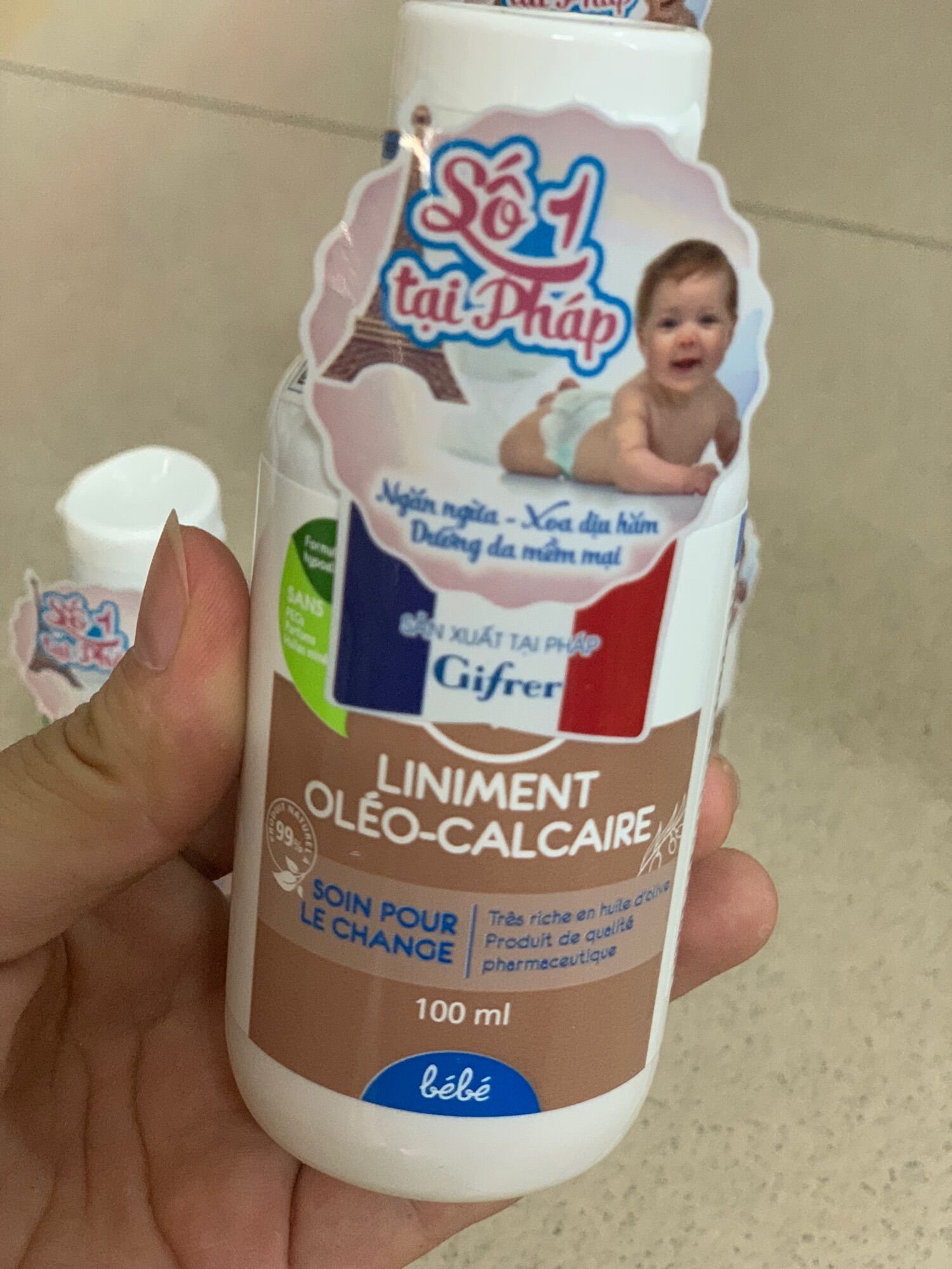 Chống hăm Liniment Oleo- calcaire Pháp chai 100ml