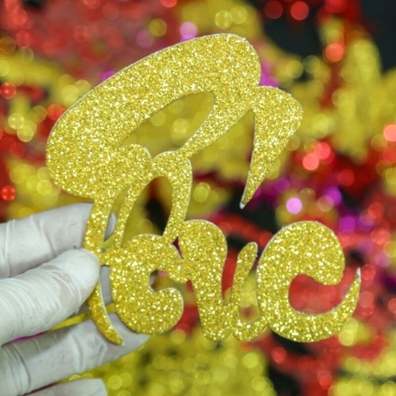 Chữ dán thư pháp PHÚC LỘC THỌ[Trang trí dưa, dừa bưởi thư pháp ngày tết]
