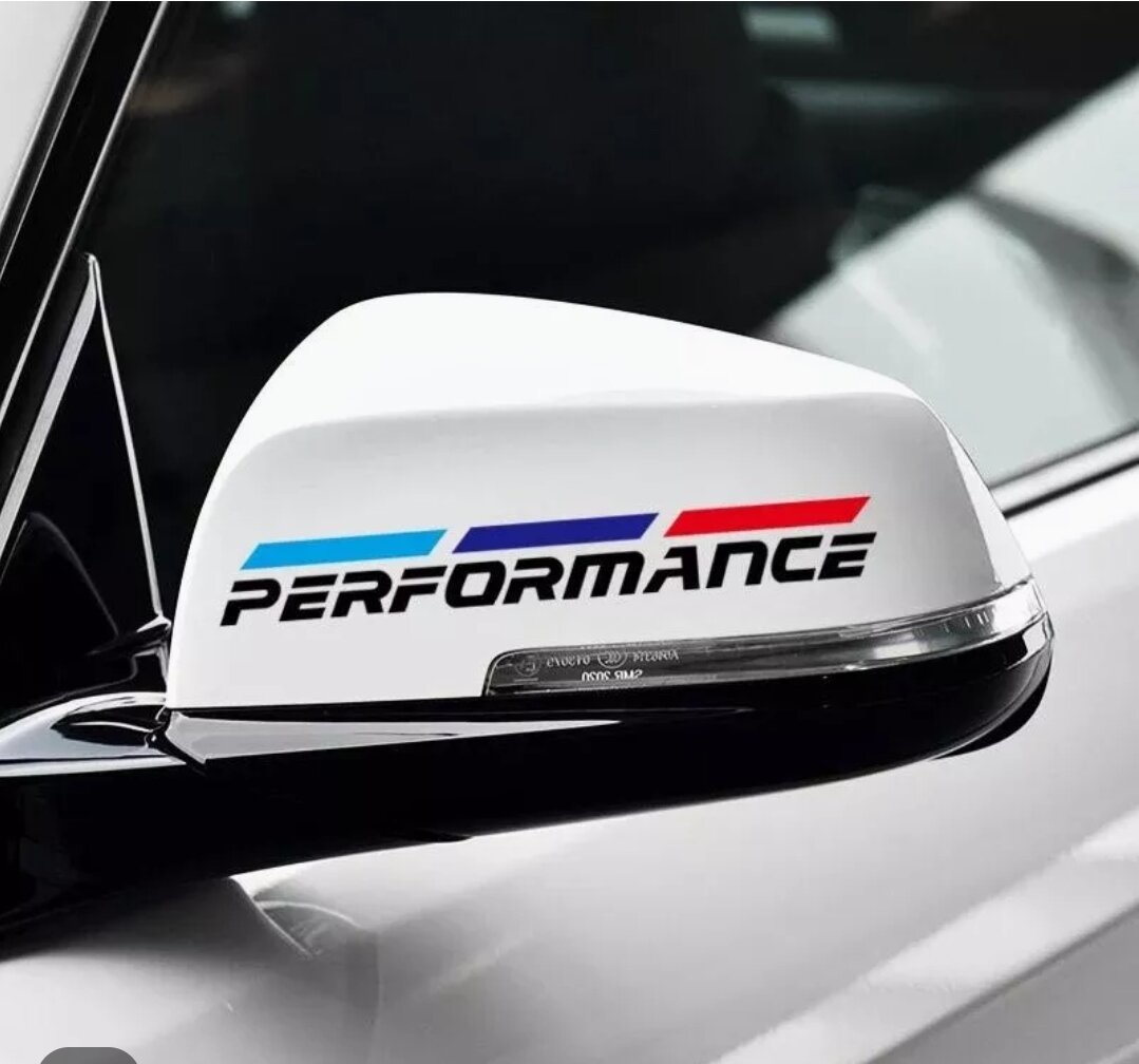 Bộ 2 tem dán gương chiếu hậu ô tô performance
