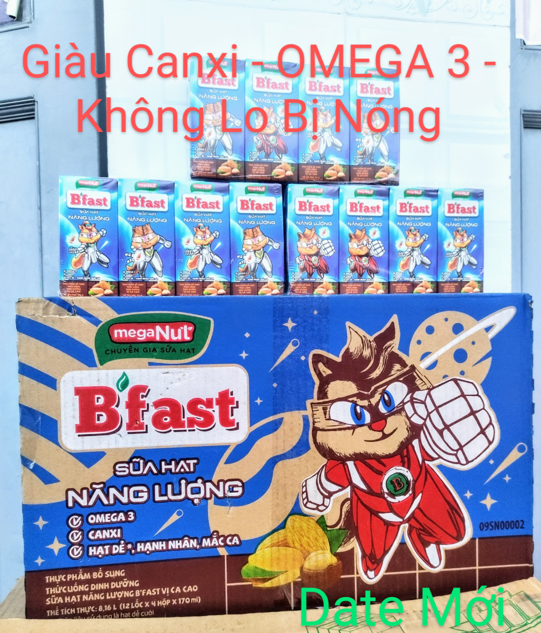 Sữa Hạt B'fast Thơm Ngon Bổ Dưỡng Không Lo Bị Nóng 1 thùng (48 hộp x 170ml) DATE MỚI