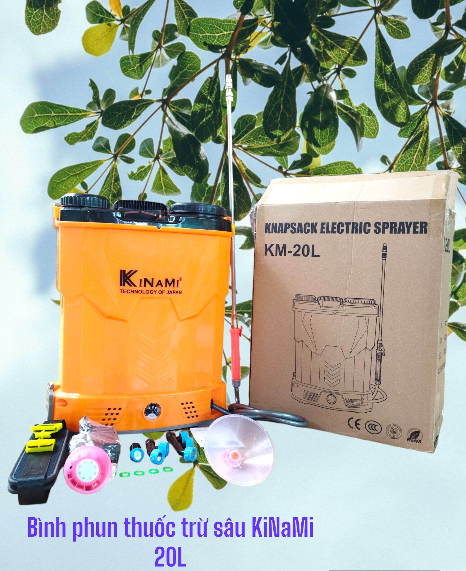 bình phun thuốc trừ sâu bằng điện 20lit 1 bơm.