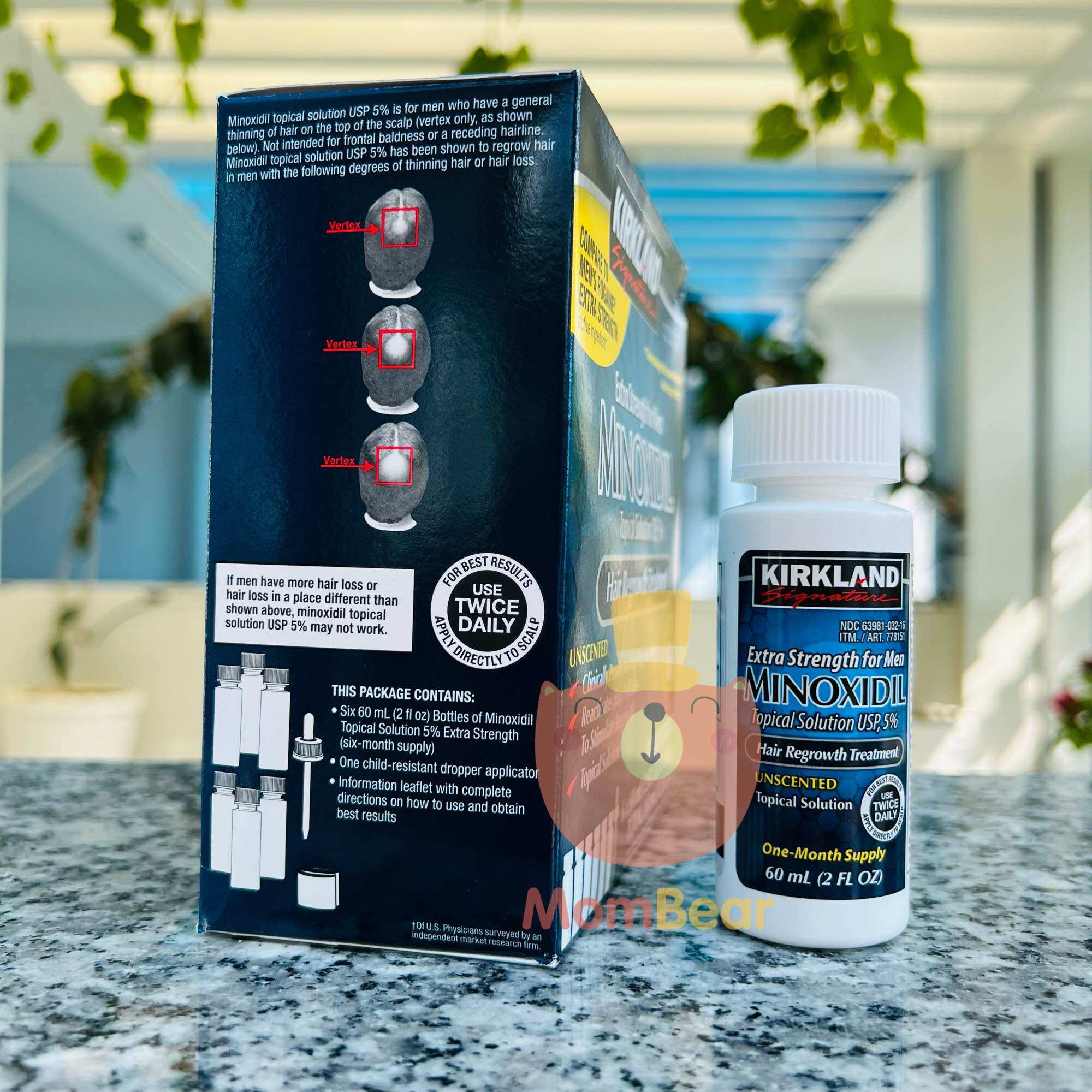 [Hộp 6 lọ] Dung dịch mọc Râu và Tóc hiệu quả Minoxidil 5% của Mỹ