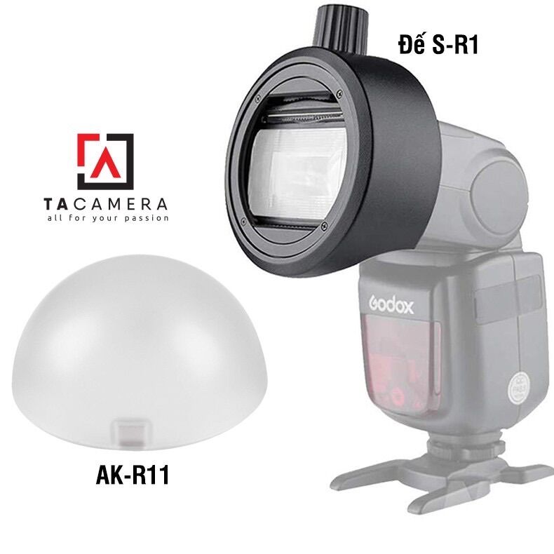 Combo Tản Sáng Godox AK-R11 Dome Diffuser + Đế Nam Châm S-R1