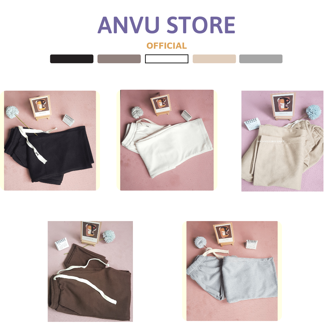 Quần ống rộng thun dây rút bigsize nữ dáng suông vải nỉ nhung len tăm cao cấp lưng cao phong cách ulzzang Hàn Quốc