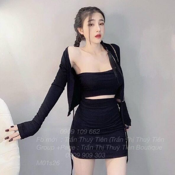 Sét 3 in 1 vải thun gân