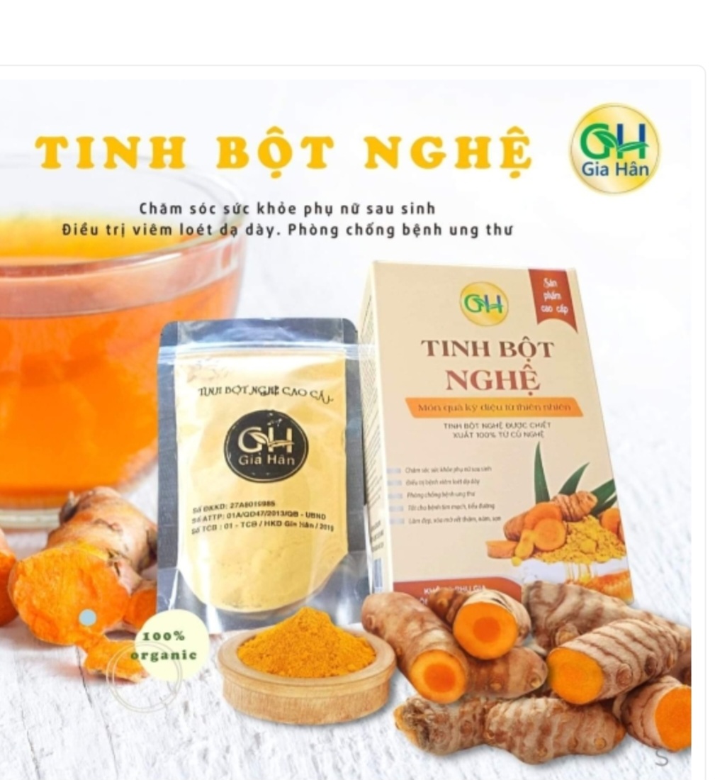 TINH BỘT NGHỆ 250 GRAM