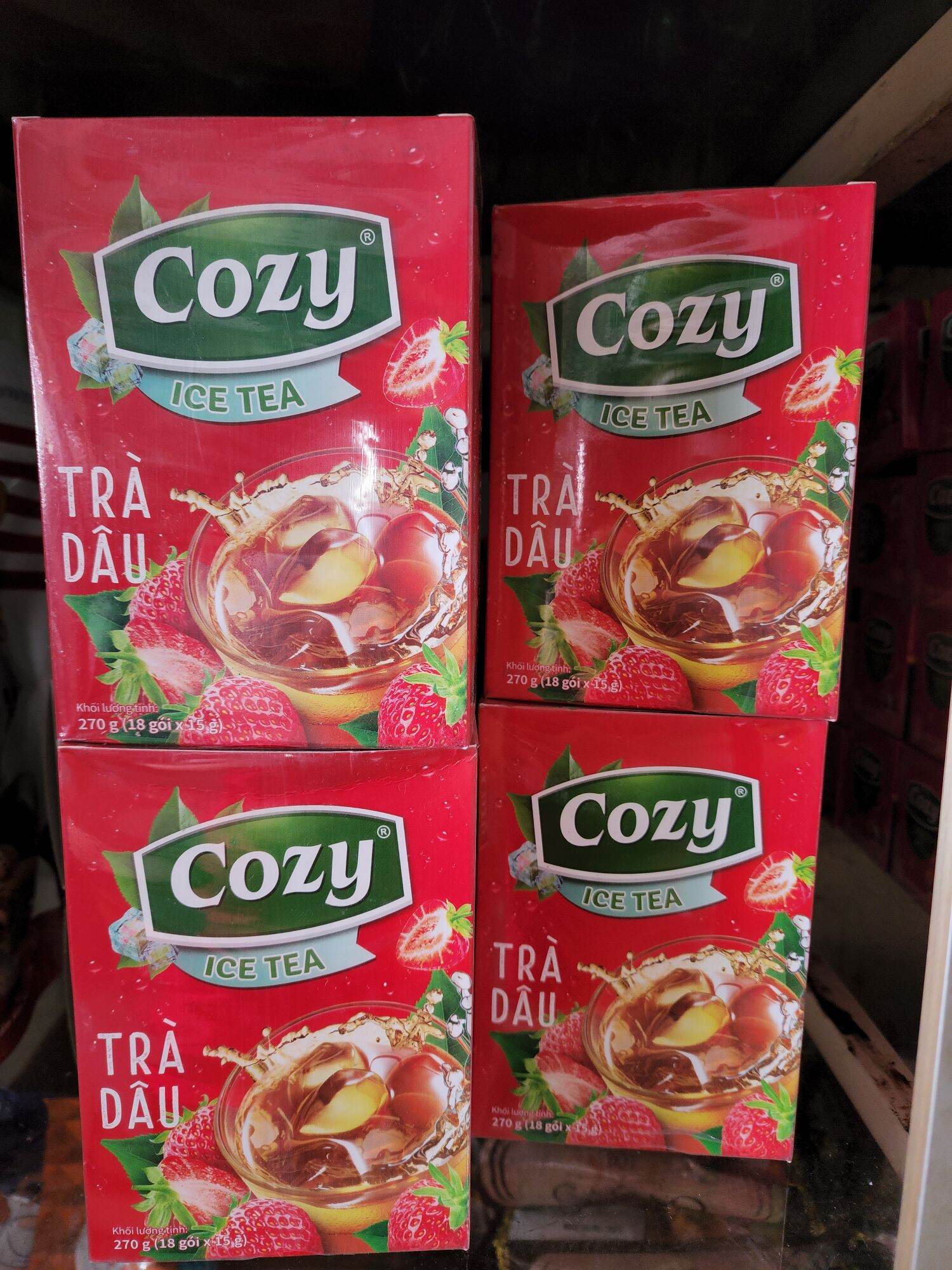 Trà cozy ice tea hòa tan Dâu-Đáo date 2023