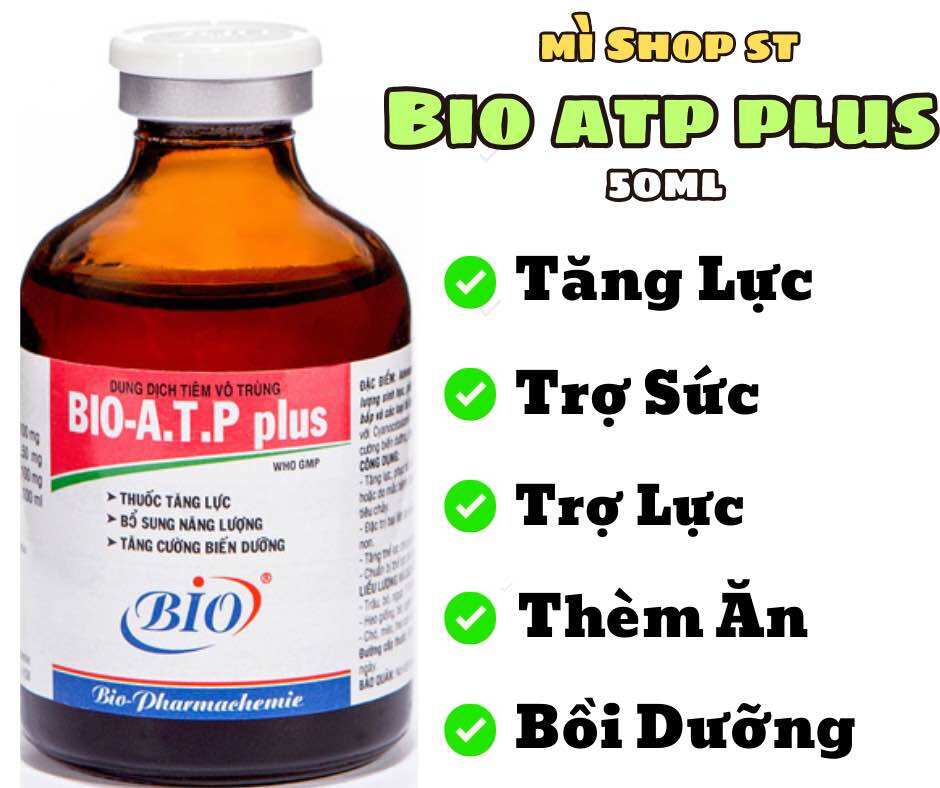 Bio Atp plus tăng lực, hồi phục nhanh, trợ súc, trợ lực 50ml gà đá, thú cưng