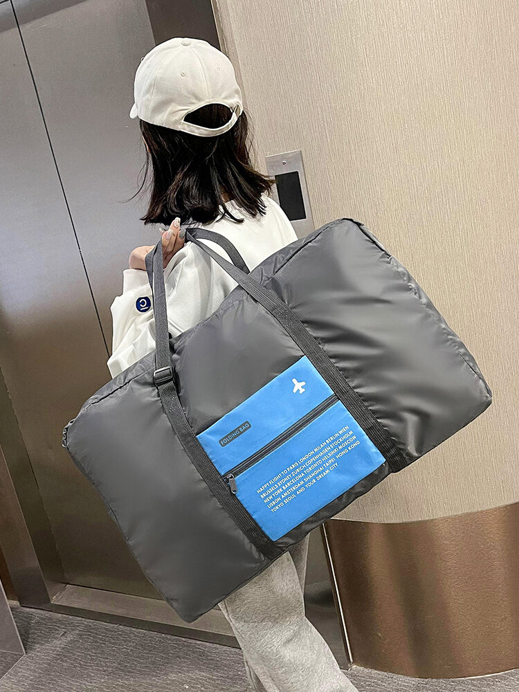 Túi Đựng Đồ Du Lịch Nhẹ Có Thể Gấp Lại Cho Nam Và Nữ Túi Đựng Đồ Dùng Học Sinh Dung Tích Lớn Túi Cầm Tay Túi Đựng Đồ Kéo Hành Lý Ngắn Ngày