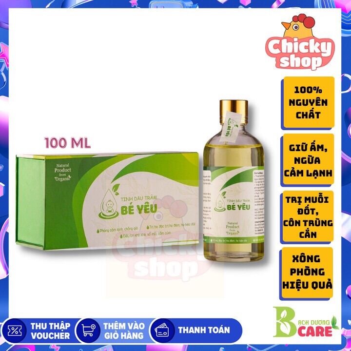 Tinh dầu tràm gió nguyên chất Bé Yêu 100ml