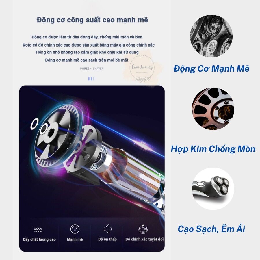 Máy cạo râu POREE PS197 Chính Hãng