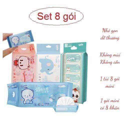 Giấy ướt mini bịch 8 gói