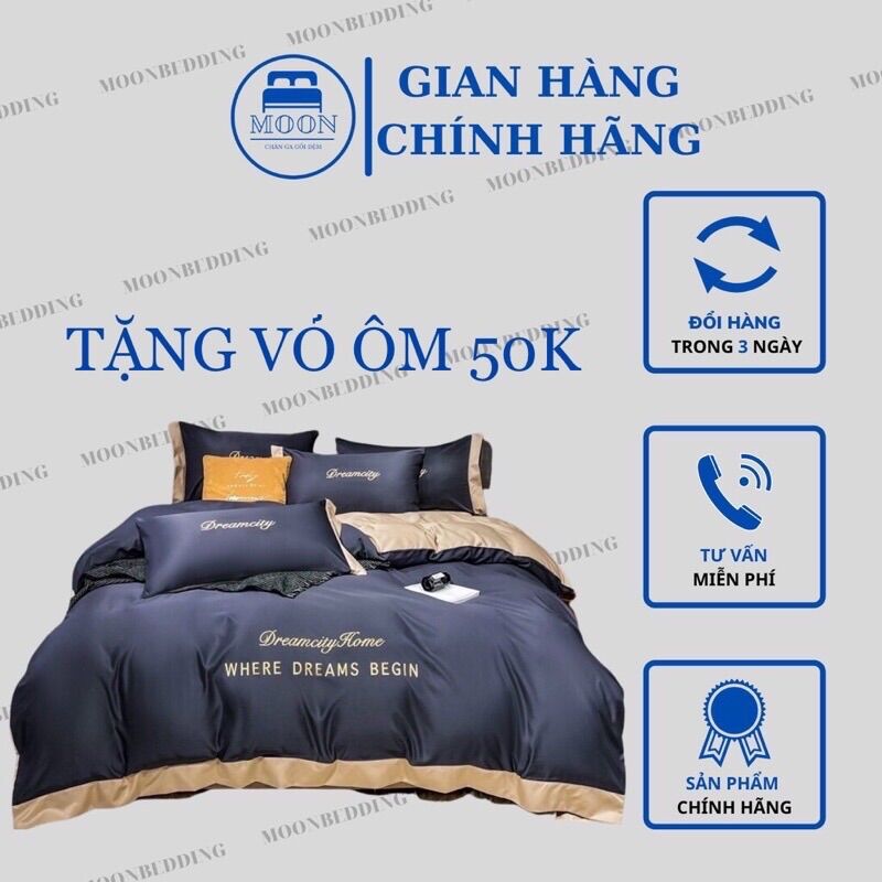 Bộ chăn ga phi lụa dream city cao cấp