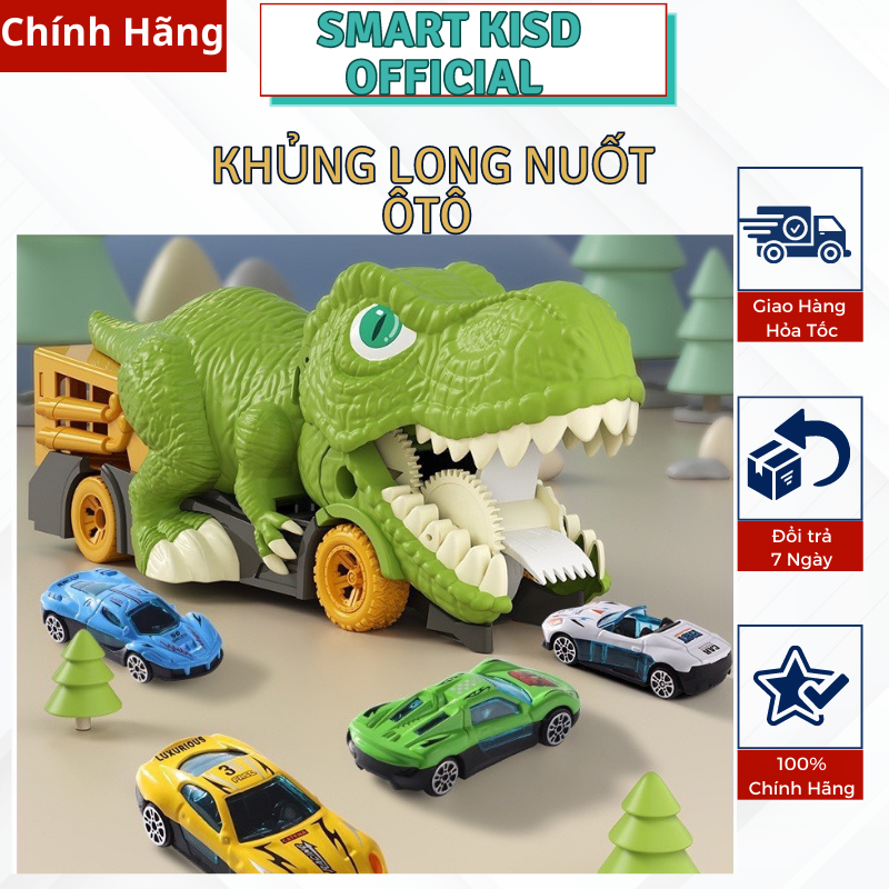 Đồ chơi khủng long nuốt ô-tô