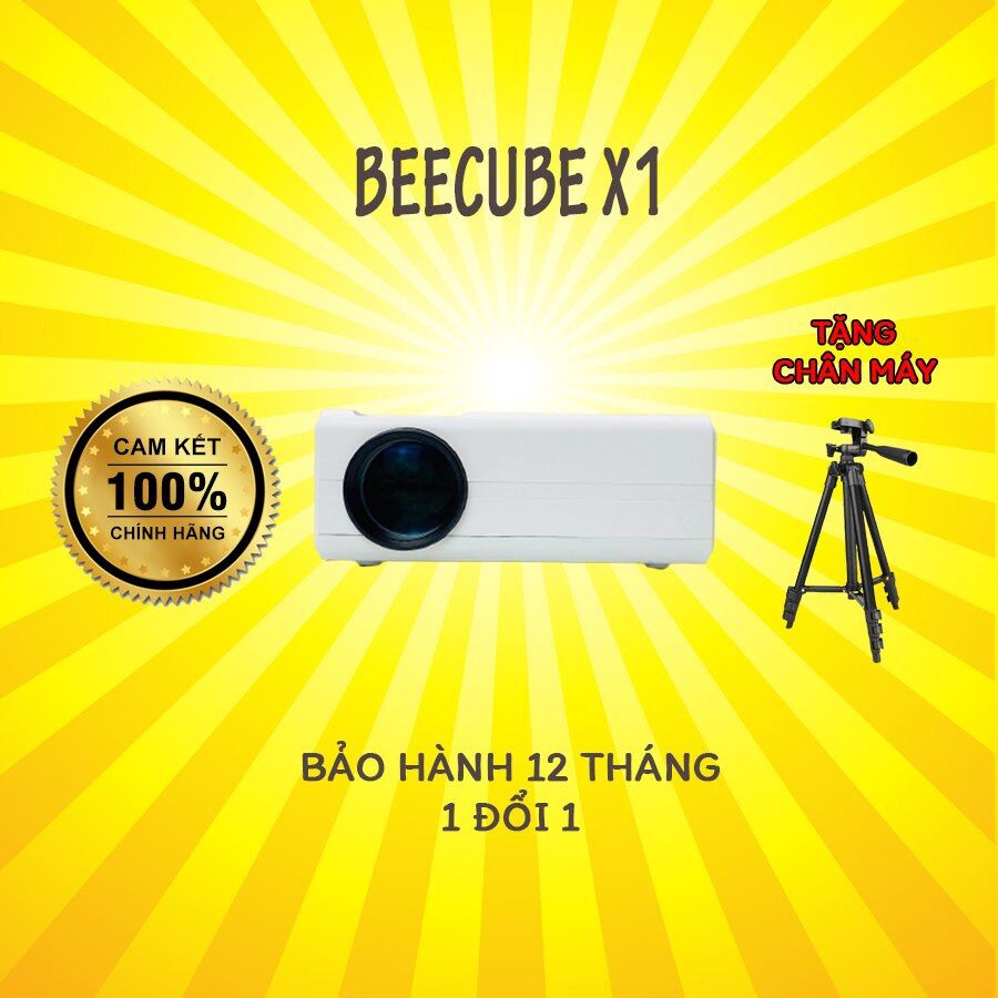 Máy chiếu mini Beecube X1 HD - 120 inch - Android 9.0 - Máy chiếu phim kết nối điện thoại