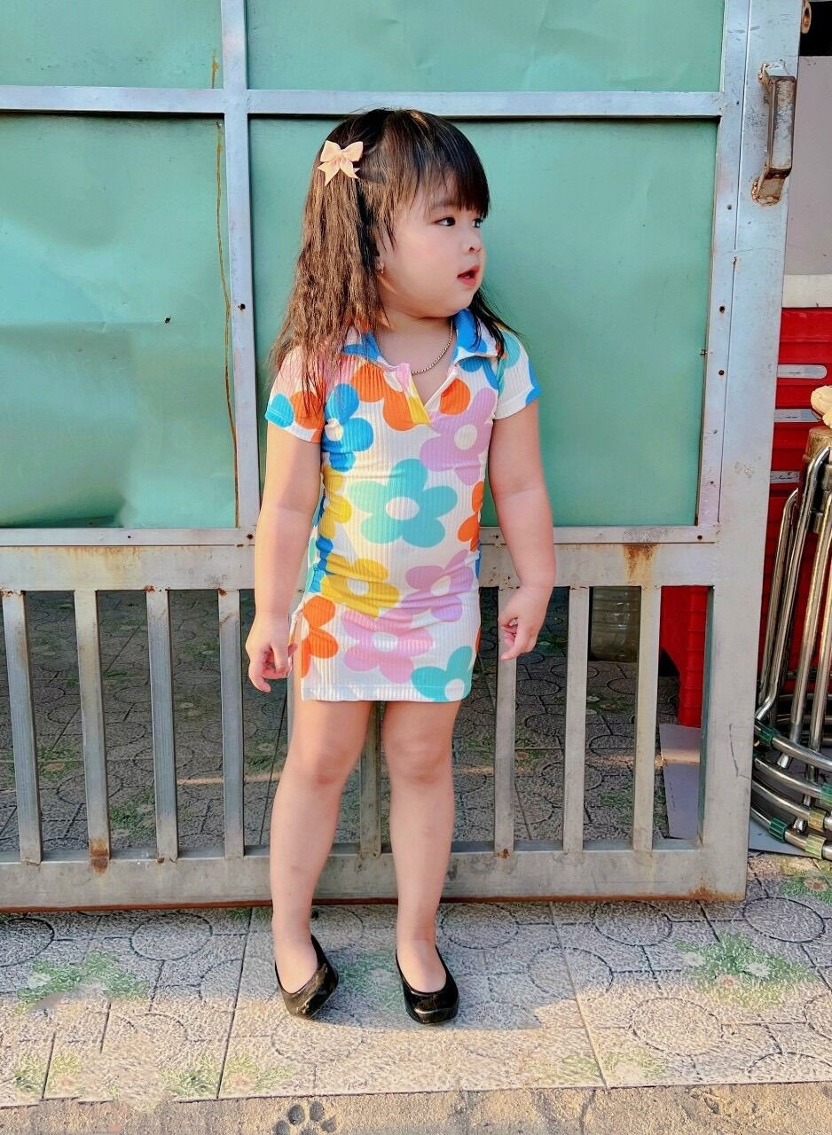 Đầm Body Chất Thun Cotton Co Giãn Bé Gái