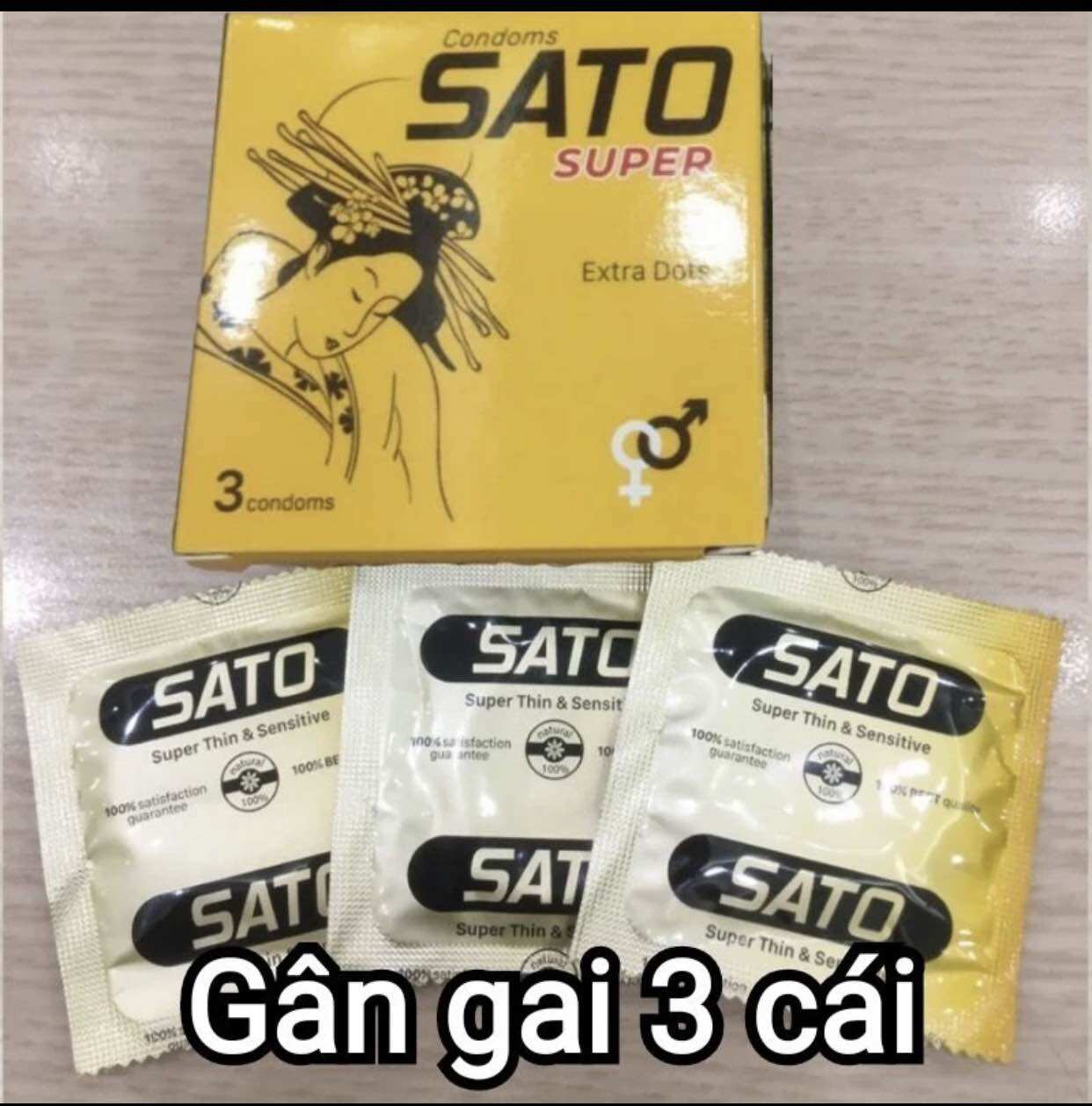 Bao cao su SATO Nhất Nhất - CHE TÊN