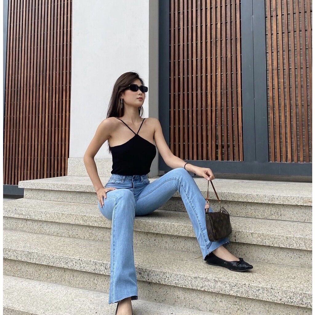 Áo yếm kiểu v gân chéo xinh Y1