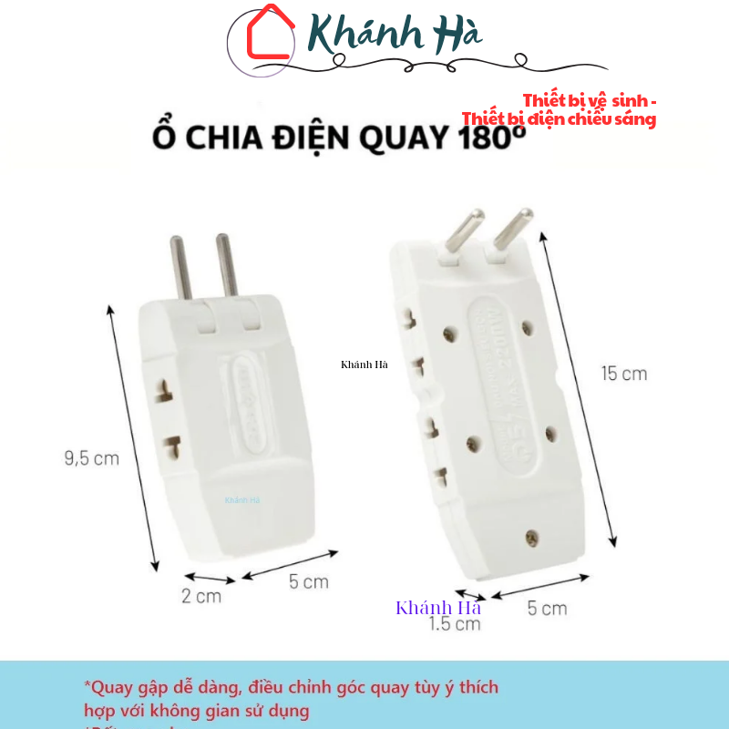 Phích cắm điện thông minh 1 chia 3,1 chia 5 điều chỉnh góc quay tùy ý Sopoka