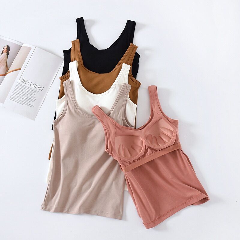 Áo 3 lỗ có mút ngực, áo thun nữ chất đẹp
