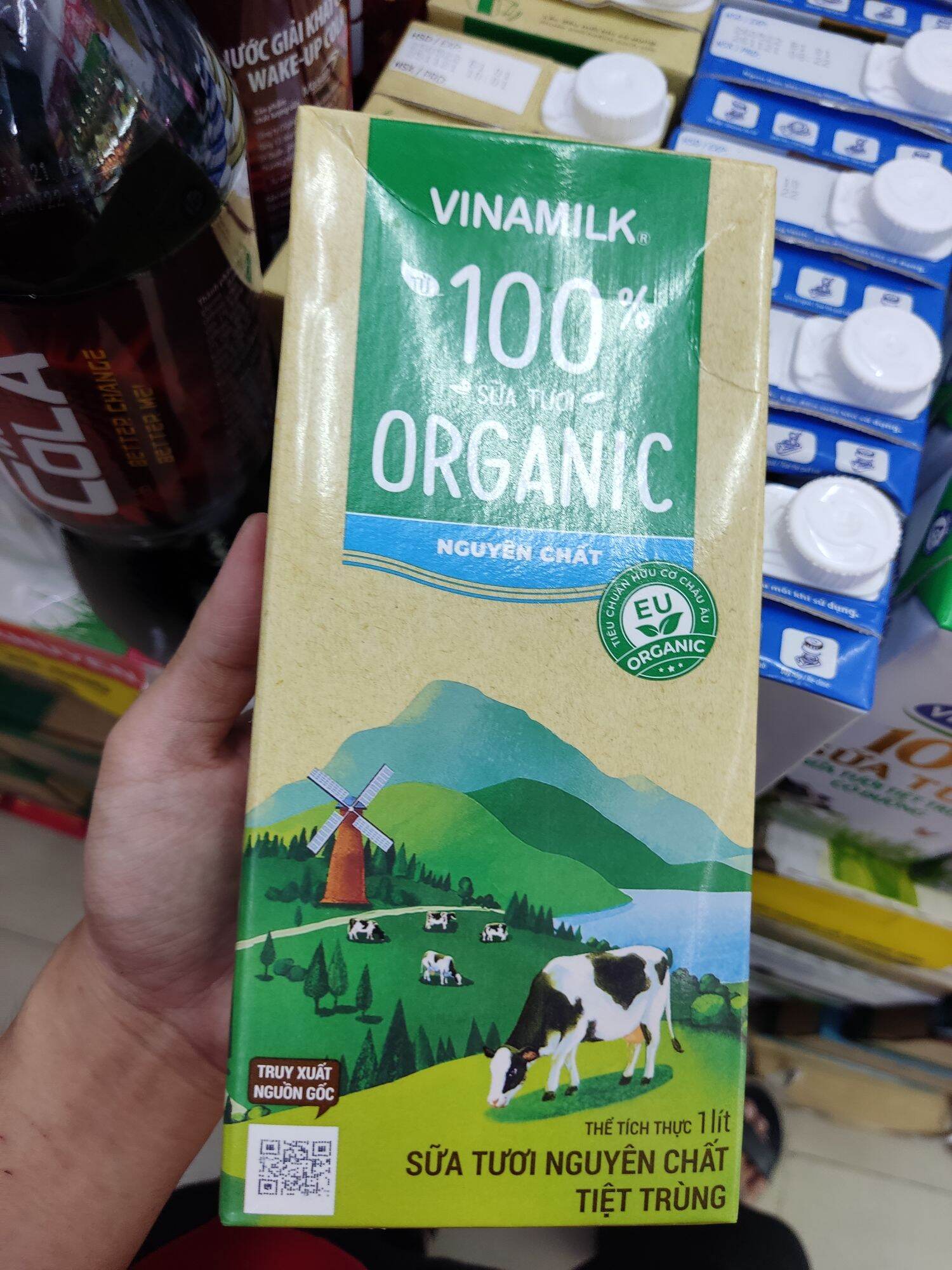 Sữa tươi organic Vinamilk hộp 1l