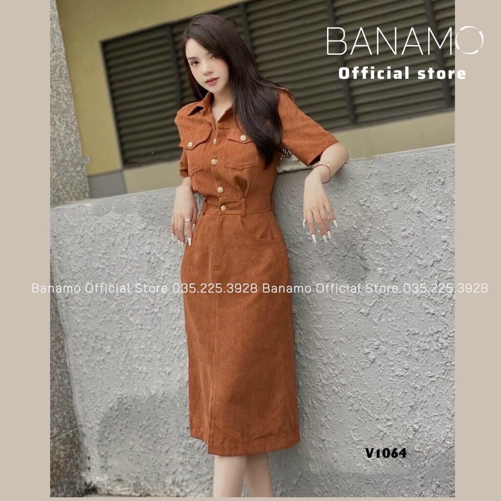 (D289 SHOP TÁO ĐỎ BIGSIZE 50KG ĐẾN 90KG) đầm sơ mi nhung tăm dáng dài