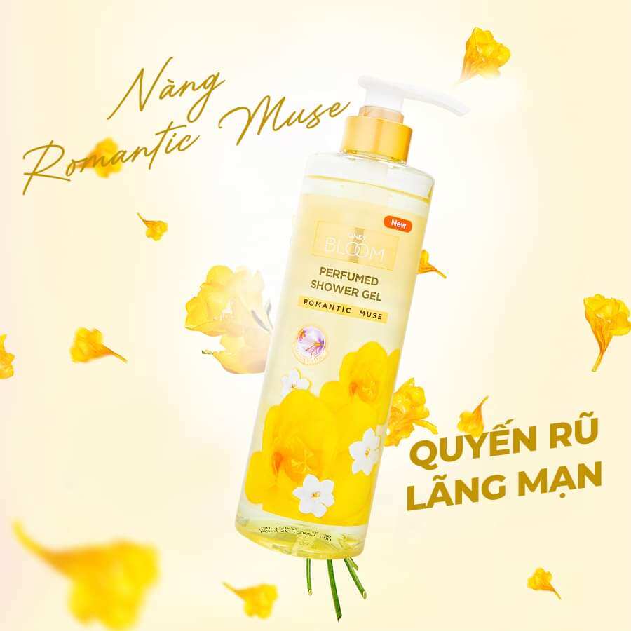 (4 MÙI) Sữa tắm nước hoa Cindy Bloom 640g