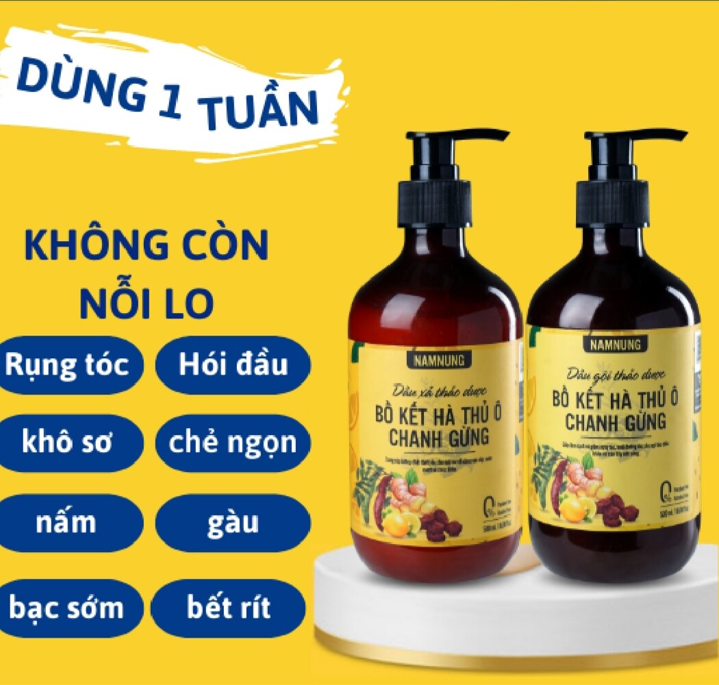 [ CHÍNH HÃNG] Combo gội xã thảo dược Nam Nung