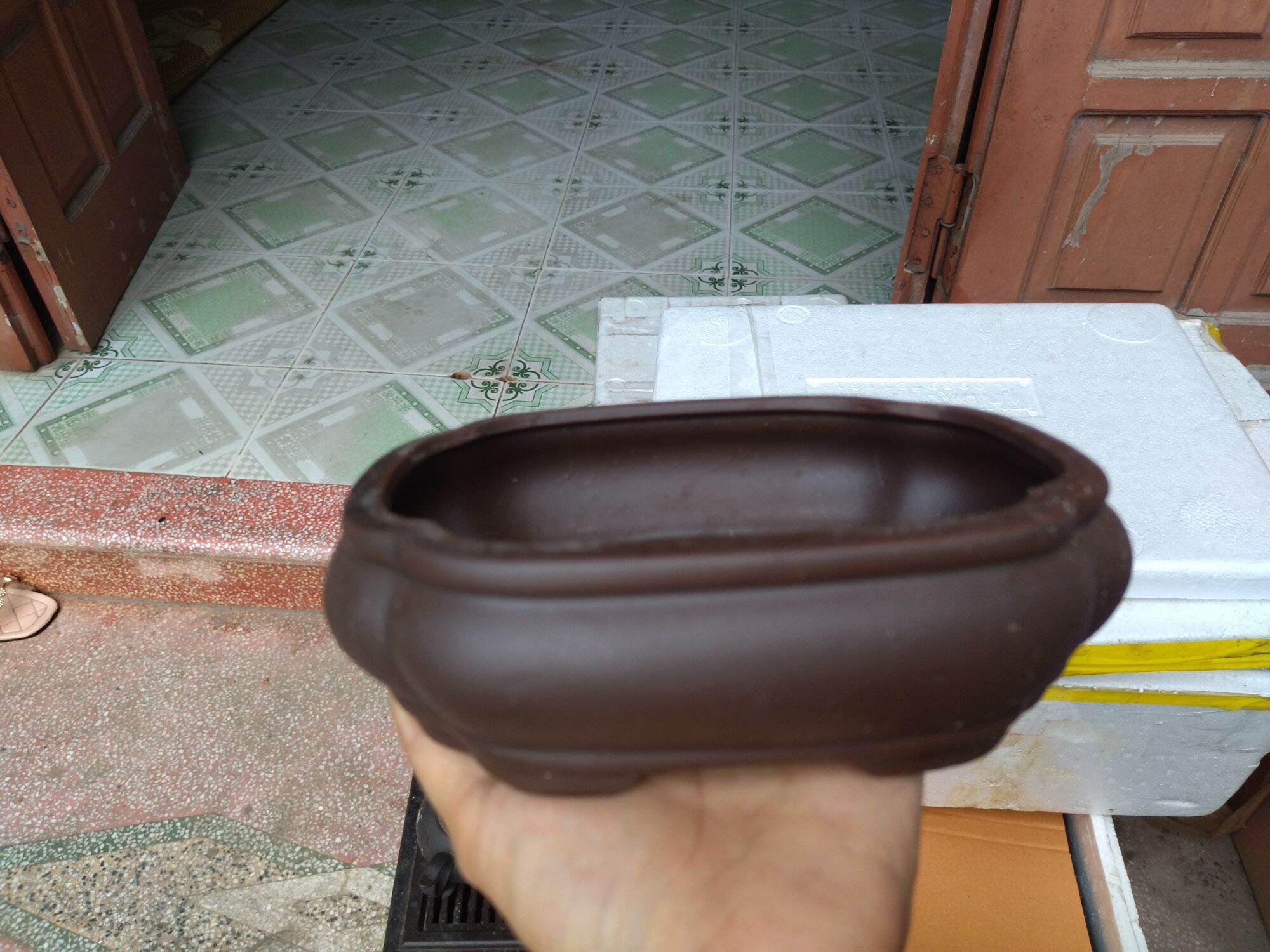 bộ 5 chậu bonsai gốm