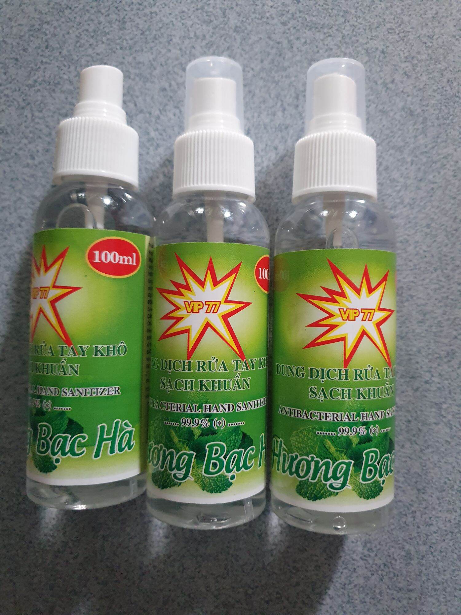 CỒN Y TẾ SÁT KHUẨN VIP 77 - 70°C HƯƠNG THƠM BẠC HÀ.  LỌ 100ML.