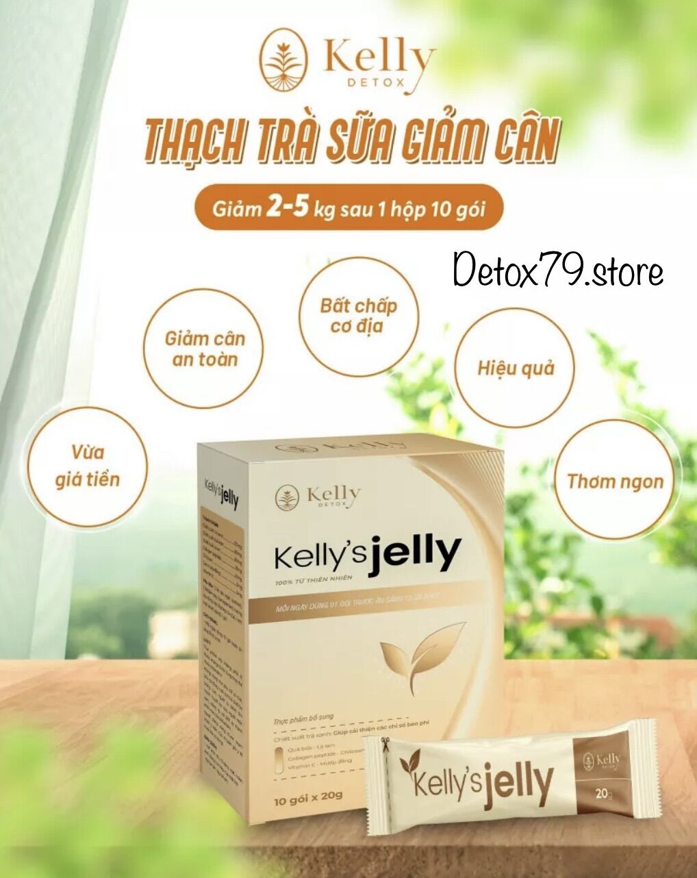 Thạch trà sữa giảm cân KELLY’S JELLY [Chính Hãng]