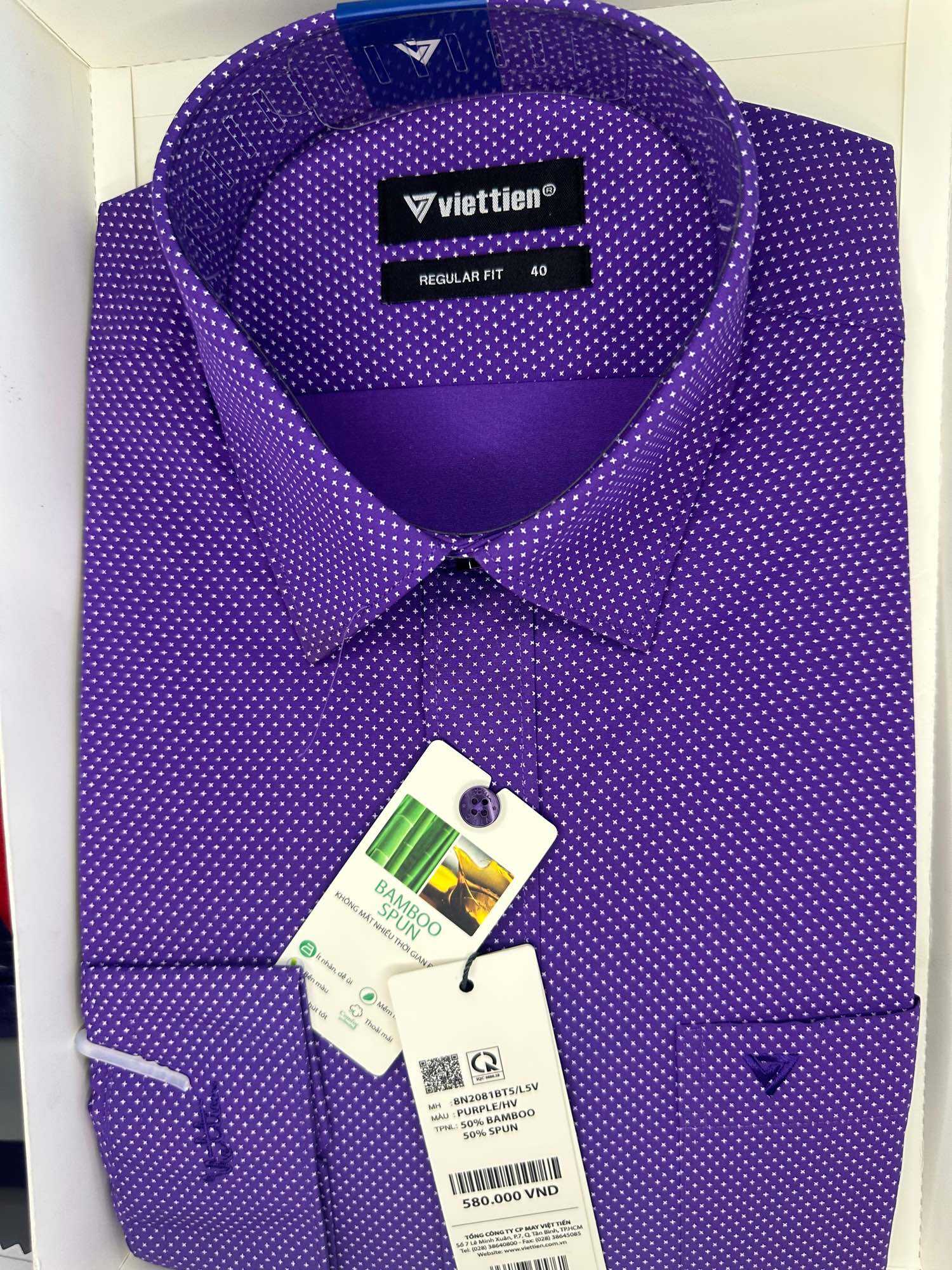 Áo dài tay lai bầu phom regular fit