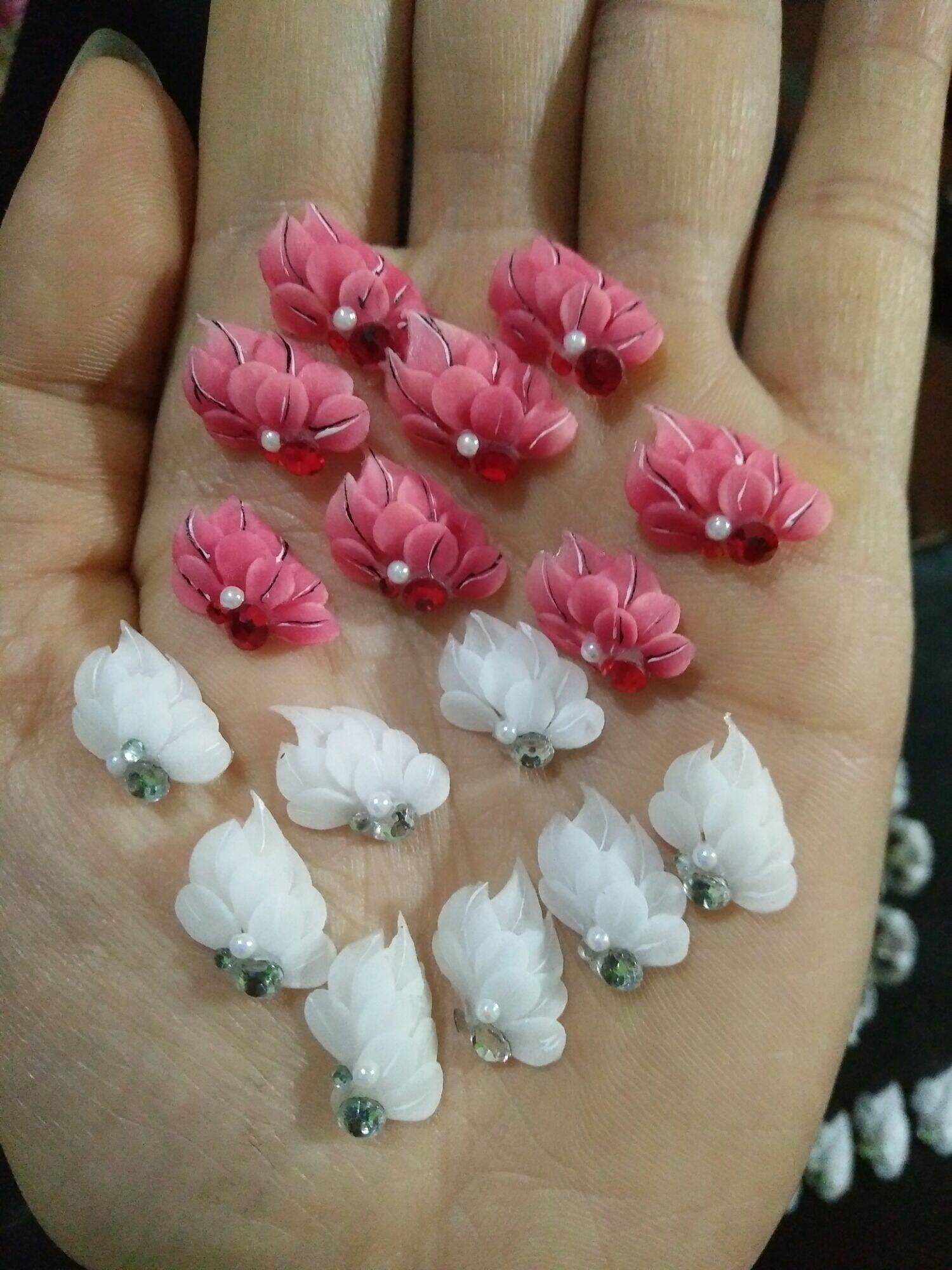 hoa bột nail góc tay ôm cả móng sét 10bông