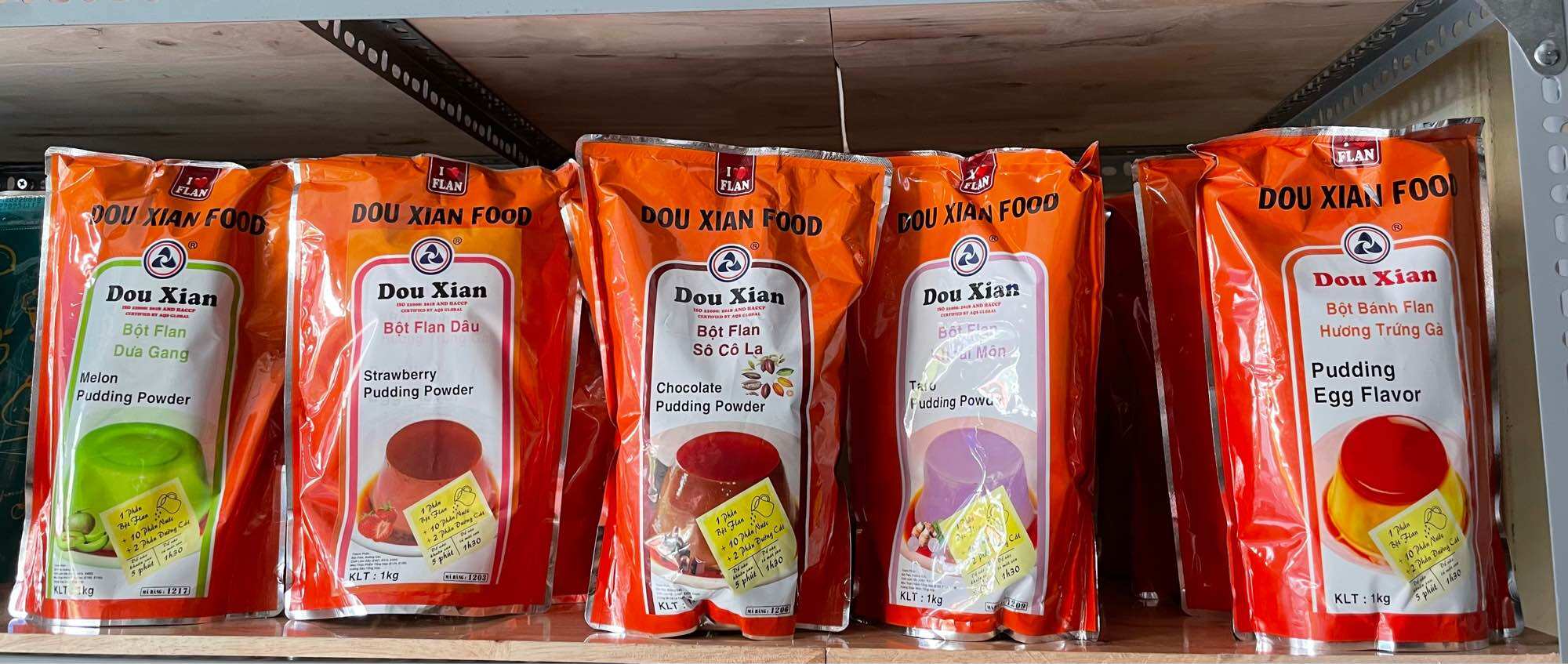 Bột Pudding Hàng Huy (mẫu mới Douxian) gói 1kg