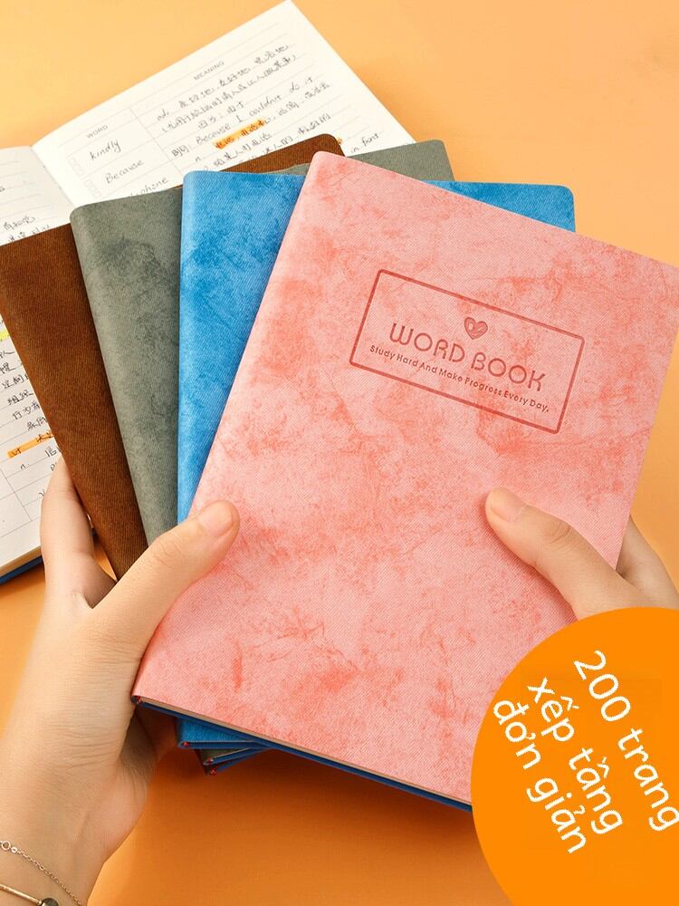English Wordbook Thickened A5 Cute Refreshing Simple Female Words Memory Notebook Accumulation This Vocabulary Postgraduate Entrance Examination Reading Translation This College Student CET-4 and CET-6 English Benji Words Notebook