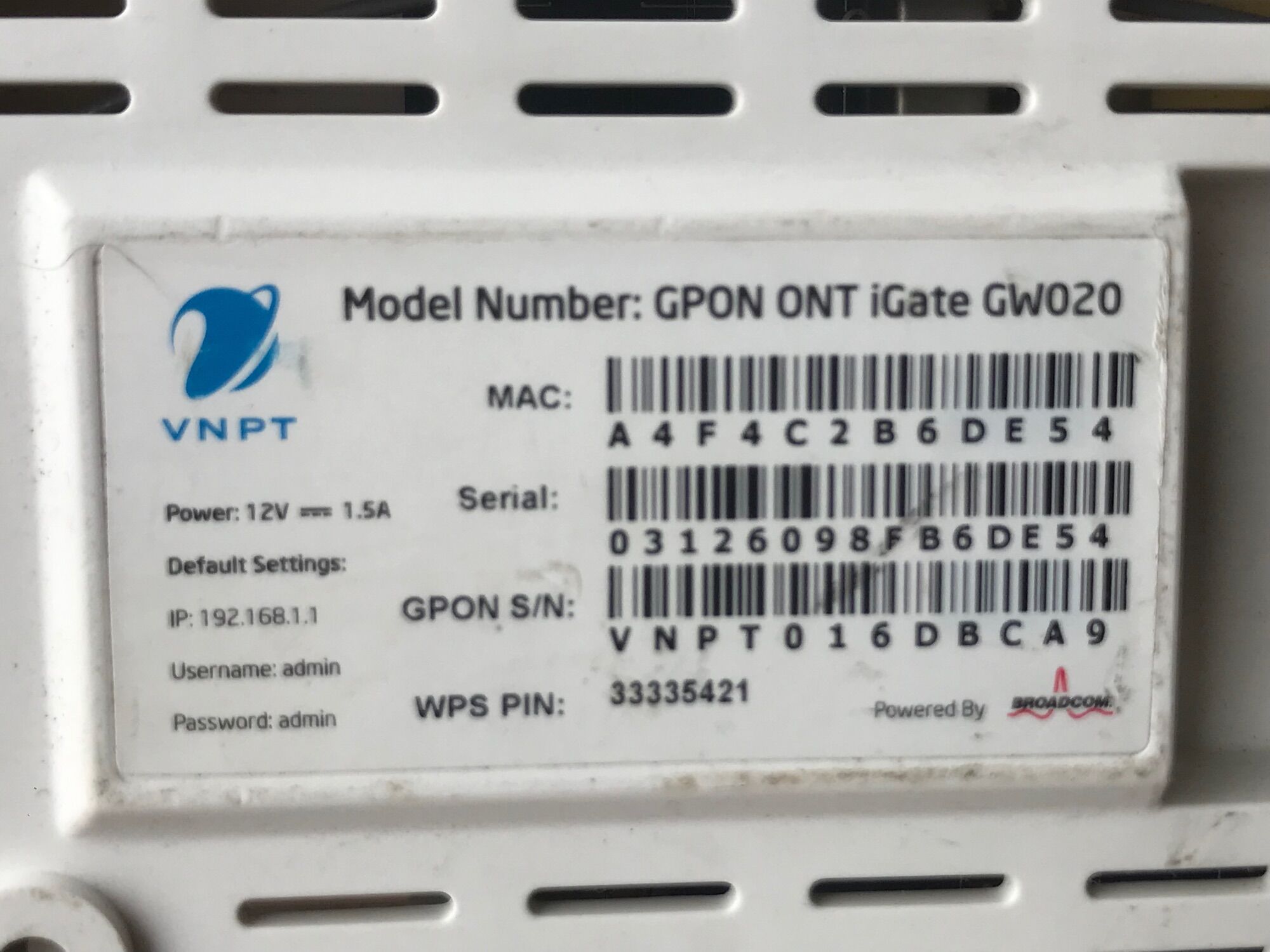 Bộ phát sóng wifi VNPT