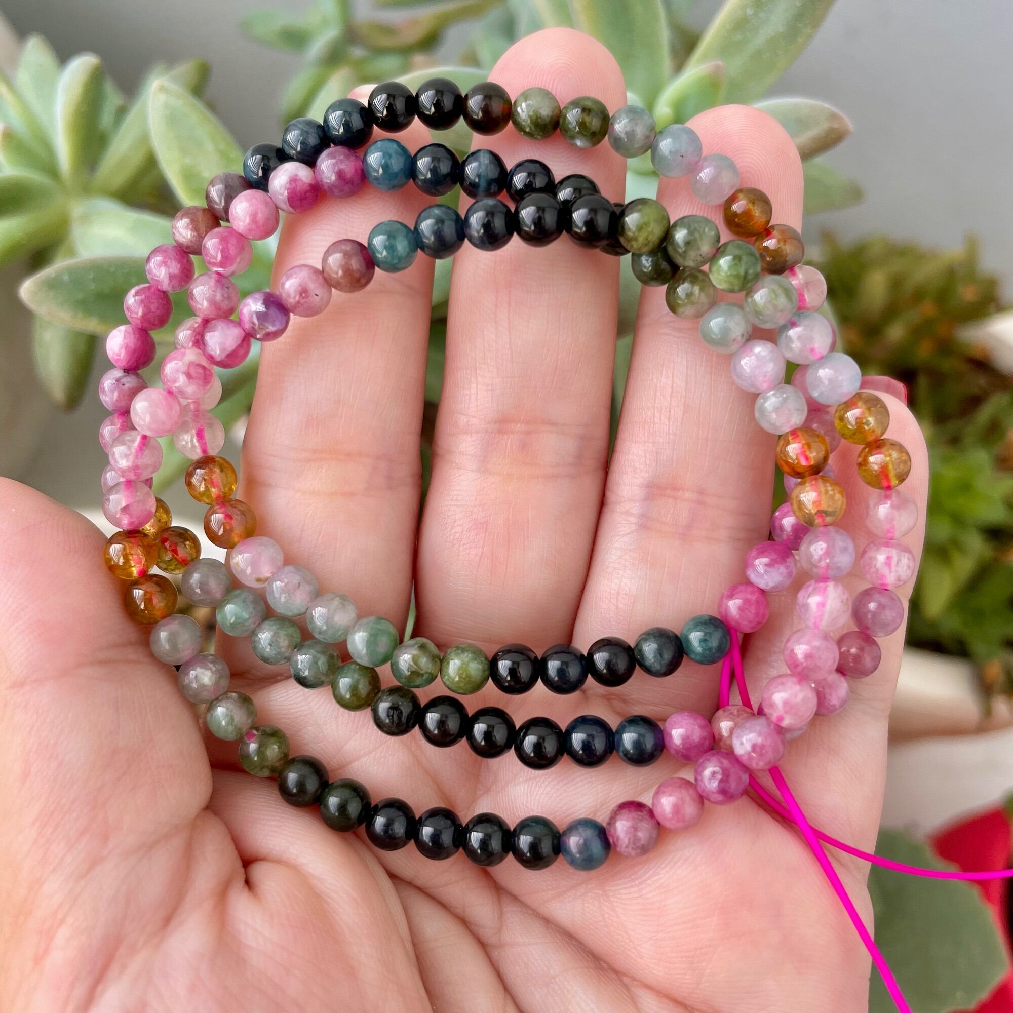 Vòng tay Tourmaline 4.5ly quấn 3