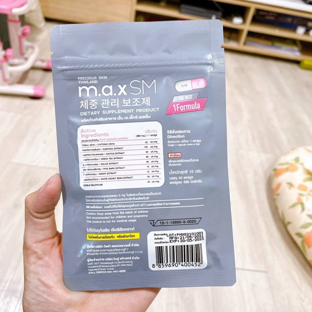 gói 30viên giảm cân max SM thái lan