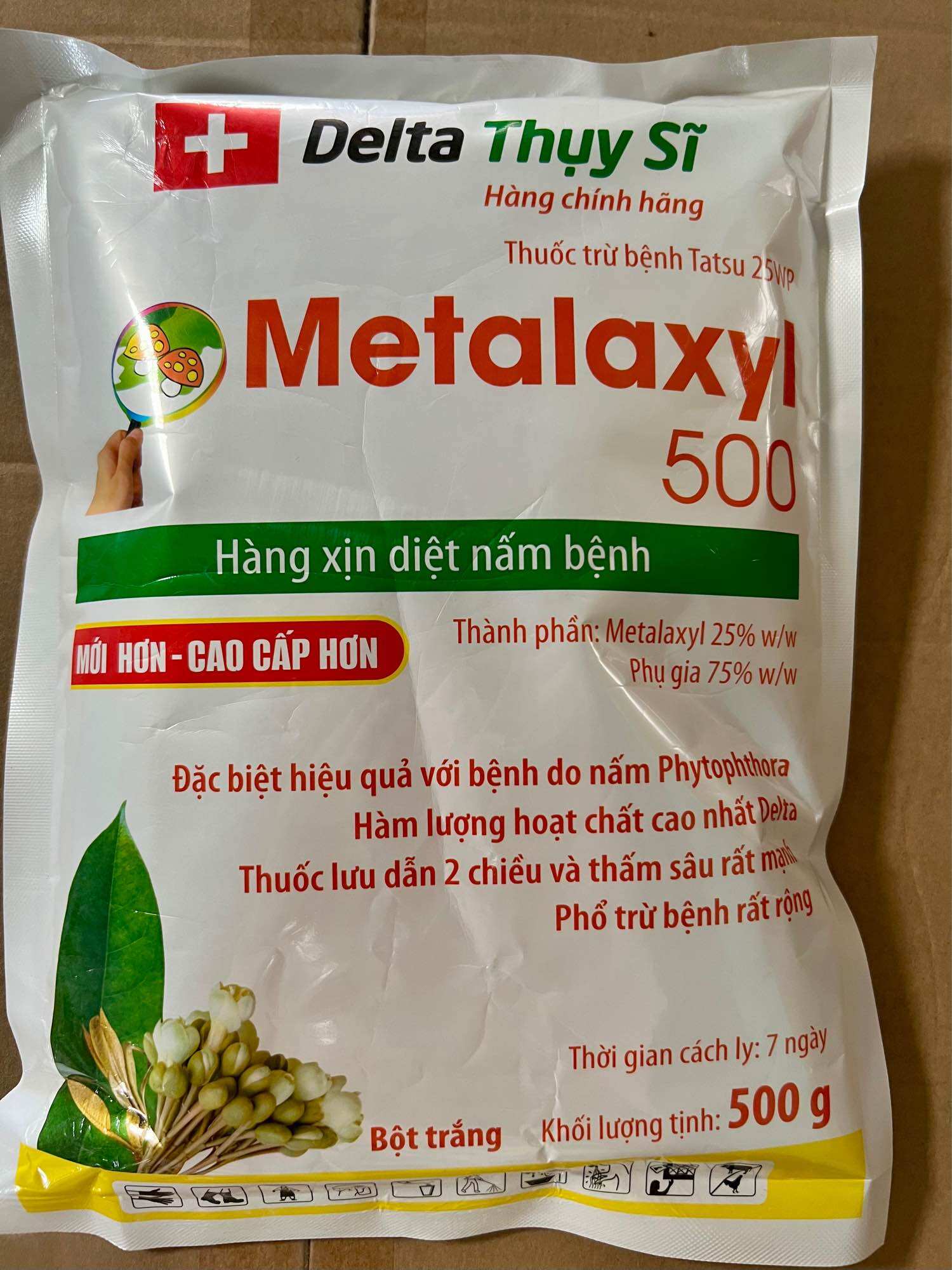 Thuốc trừ bệnh Tatsu 25WP Metalaxyl 500 gói 500g hàng xịn diệt nấm bệnh hiệu quả với bệnh do nấm Phytophthora,...