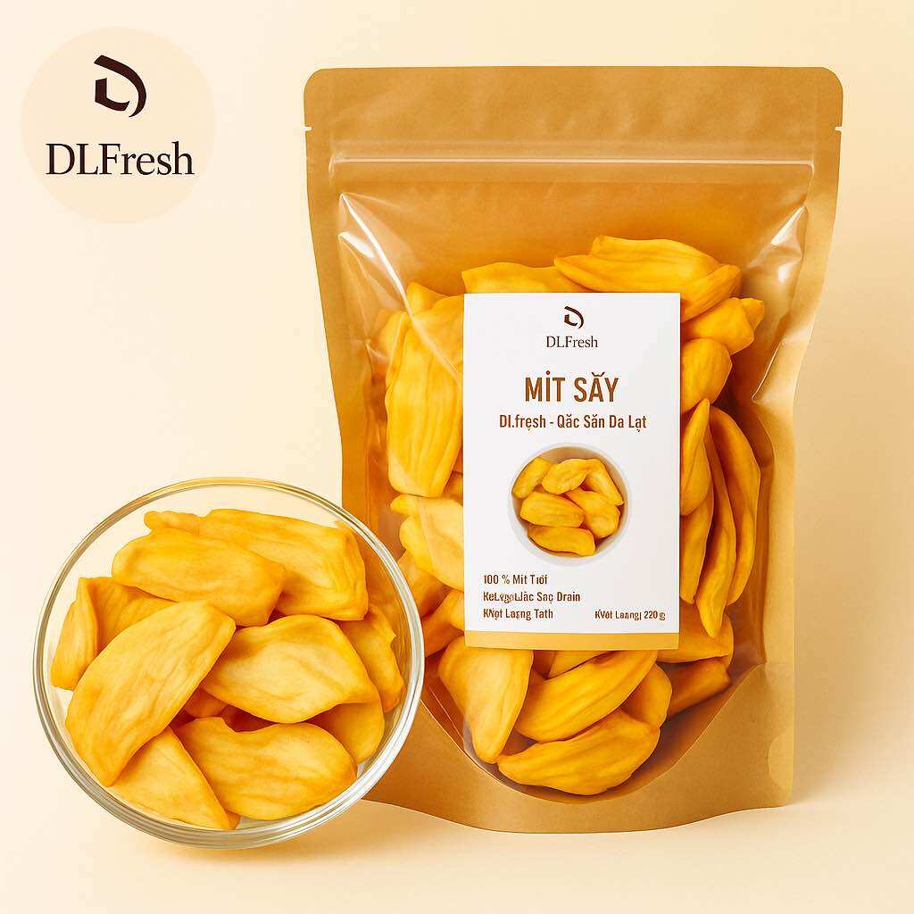  Mít sấy giòn DLFresh Mít sấy nguyên cánh 500gr 