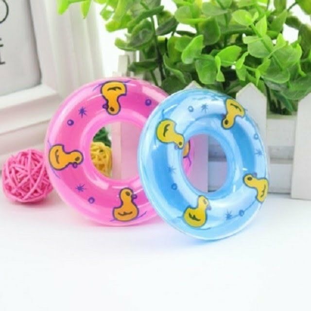 Bộ 2 phao bơi hồng và xanh cho búp bê BB 30cm