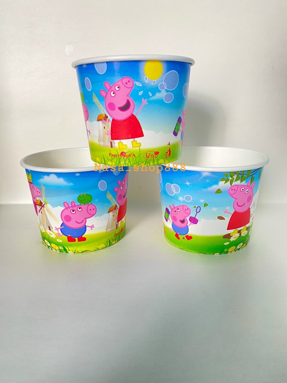 50 ly giấy 13oz~390ml đựng kem nắp cầu