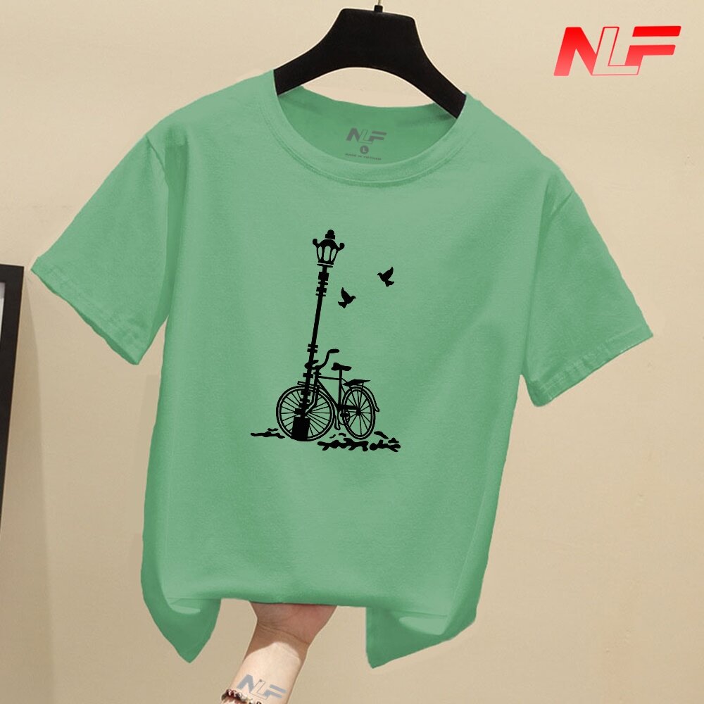 T-shirt xe đạp cô đơn tia-100