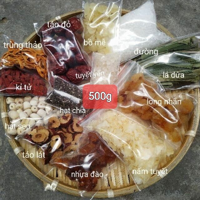 Set chè dưỡng nhan tuyết yến 13 vị 500g