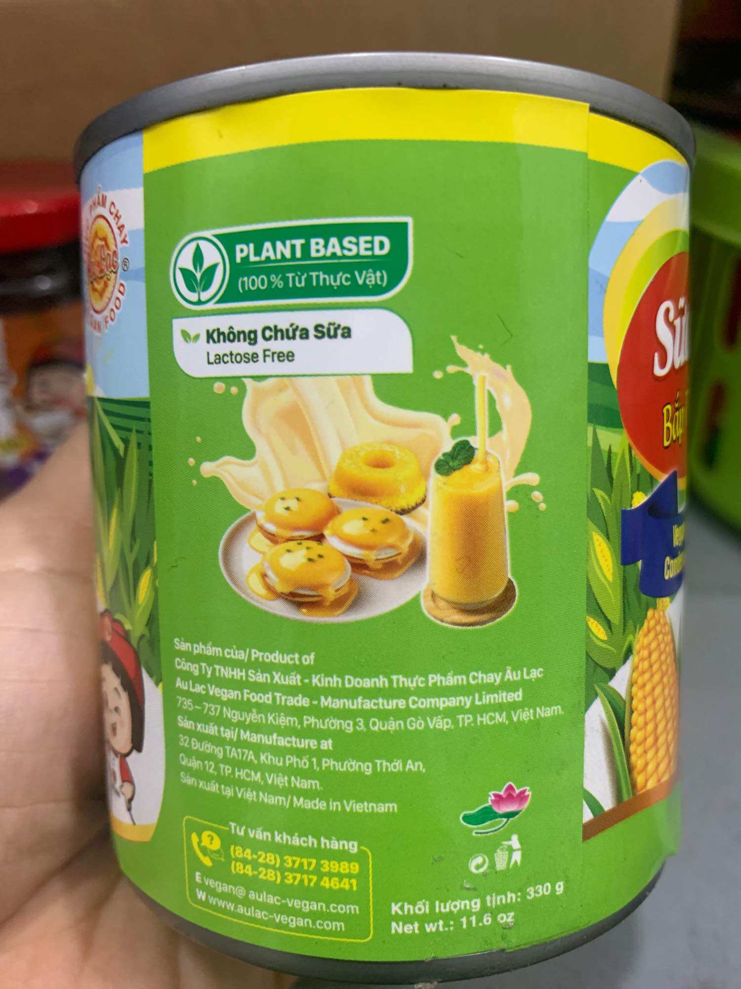 Sữa Đặc Bắp Thuần Chay Âu Lạc 330 gr