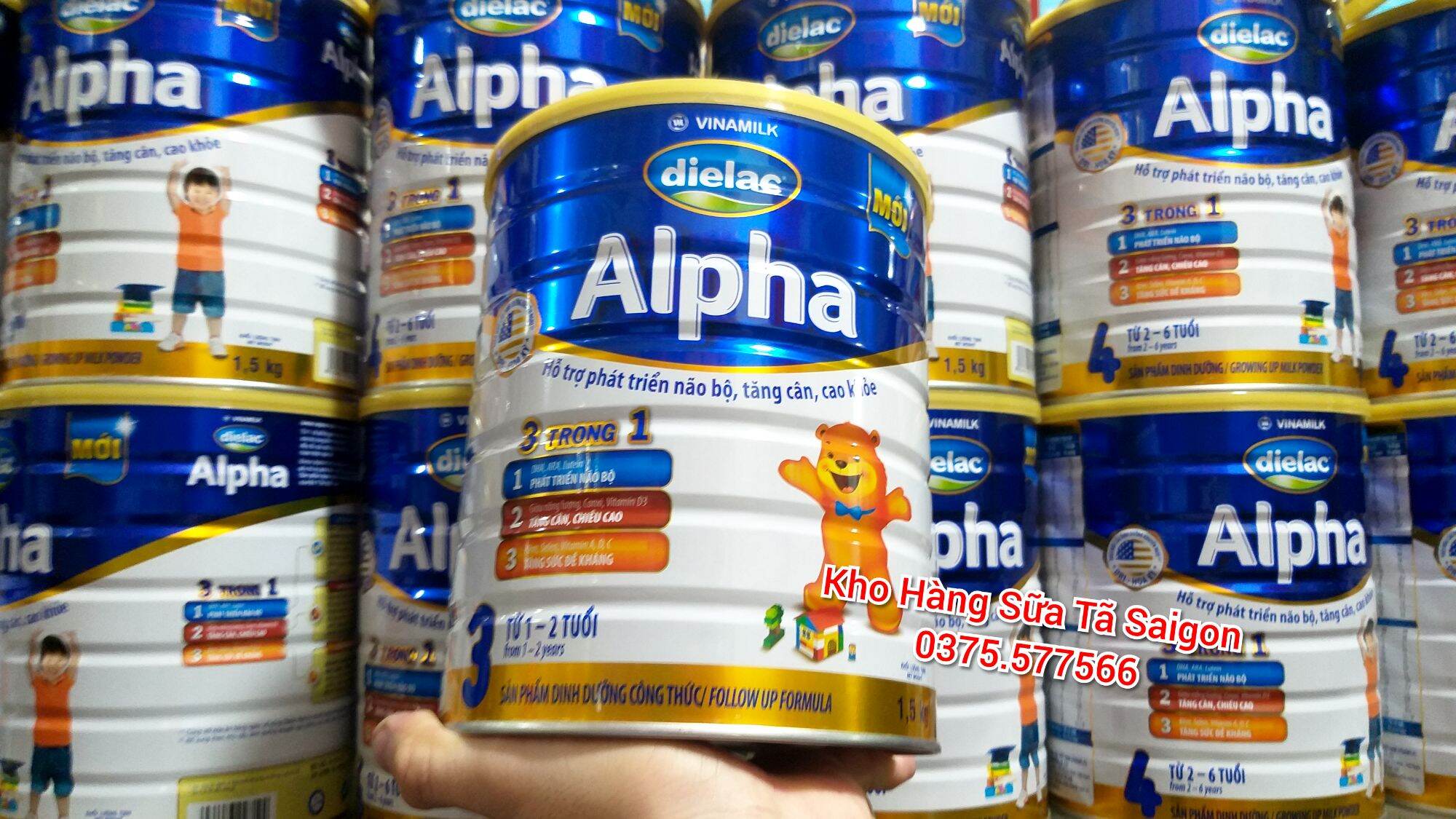 [HCM]Sữa bột Dielac Alpha lon 1.5Kg của Vinamilk