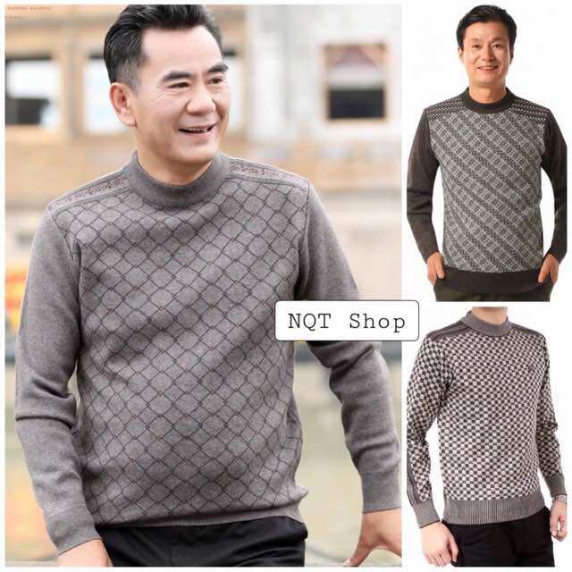 Áo Len Nam Trung Niên Loại Dày Dặn Cho Bố, Cho Ông